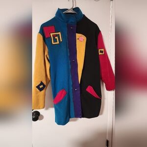 Matty M Multicolor Geometric Blazer